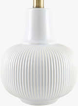 Soft Light Gray Coastal Table Lamp with linen details for bedside or console tables