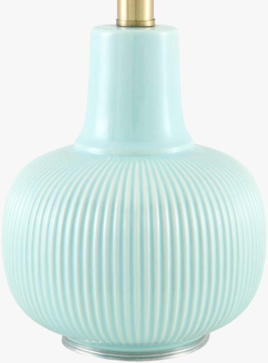 Rich Light Gray Coastal Table Lamp with linen details for bedside or console tables