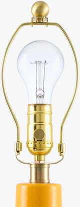 Lemon Yellow Coastal Table Lamp with linen details for bedside or console tables