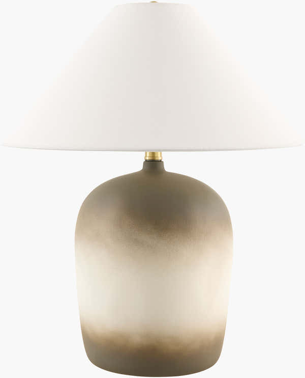 Ombre Ceramic Table Lamp with Linen Shade
