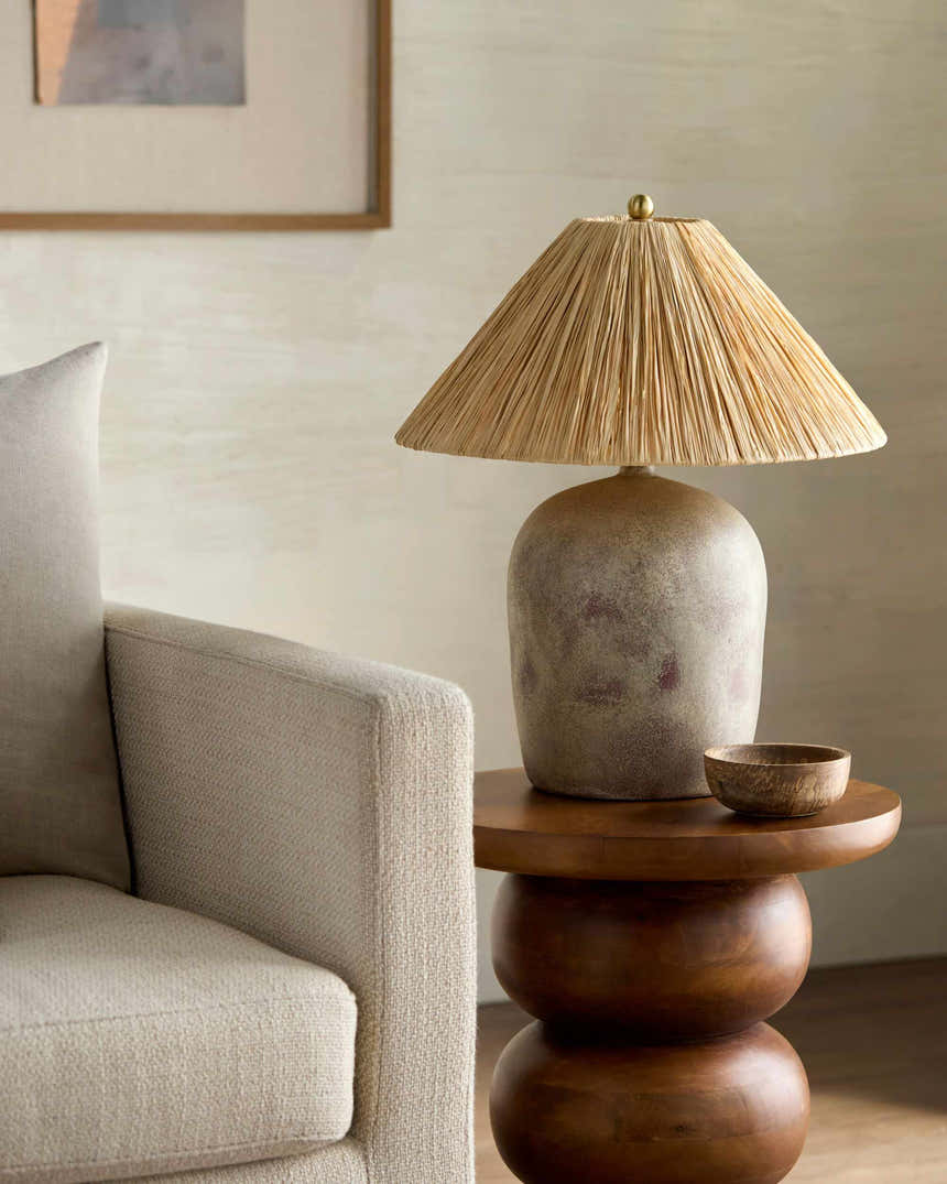 Soft Orange Traditional Table Lamp for bedside or console tables