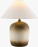 Ombre Ceramic Table Lamp with Linen Shade