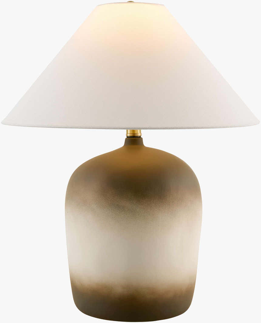 Ombre Ceramic Table Lamp with Linen Shade