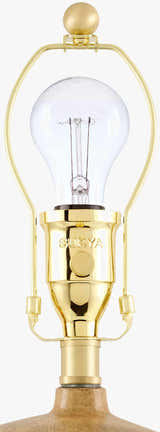 Warm Orange Traditional Table Lamp with linen details for bedside or console tables