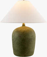 Rich Tan Traditional Table Lamp with linen details for bedside or console tables