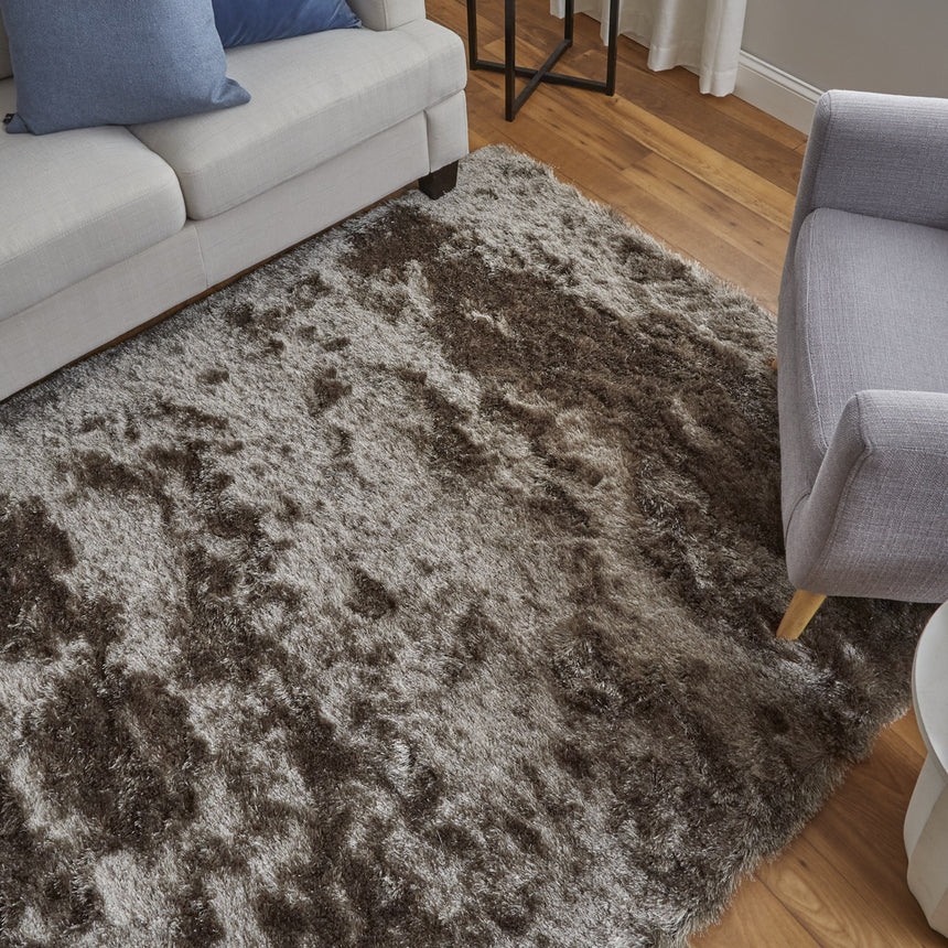 Feizy Indochine Modern Solid - Gray/Black Area Rug