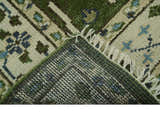 Ready to Ship Oversize 5x10 Runner Rug Green Tree of life Wool Rug
