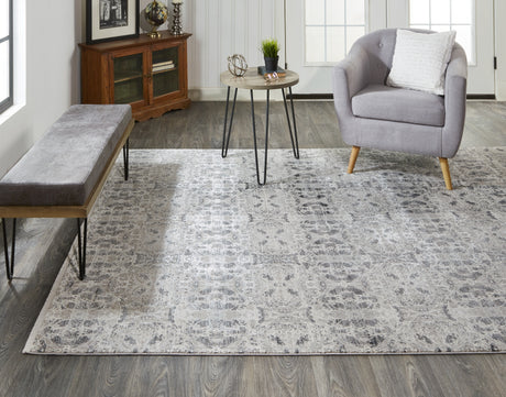 Feizy Cadiz Modern Oriental - Gray/Taupe/Ivory Area Rug - Clearance