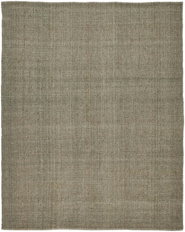Close-up of the hand woven Feizy Naples Area Rug in green and tan, showing the solid color and textured weave. Design-Rectangle