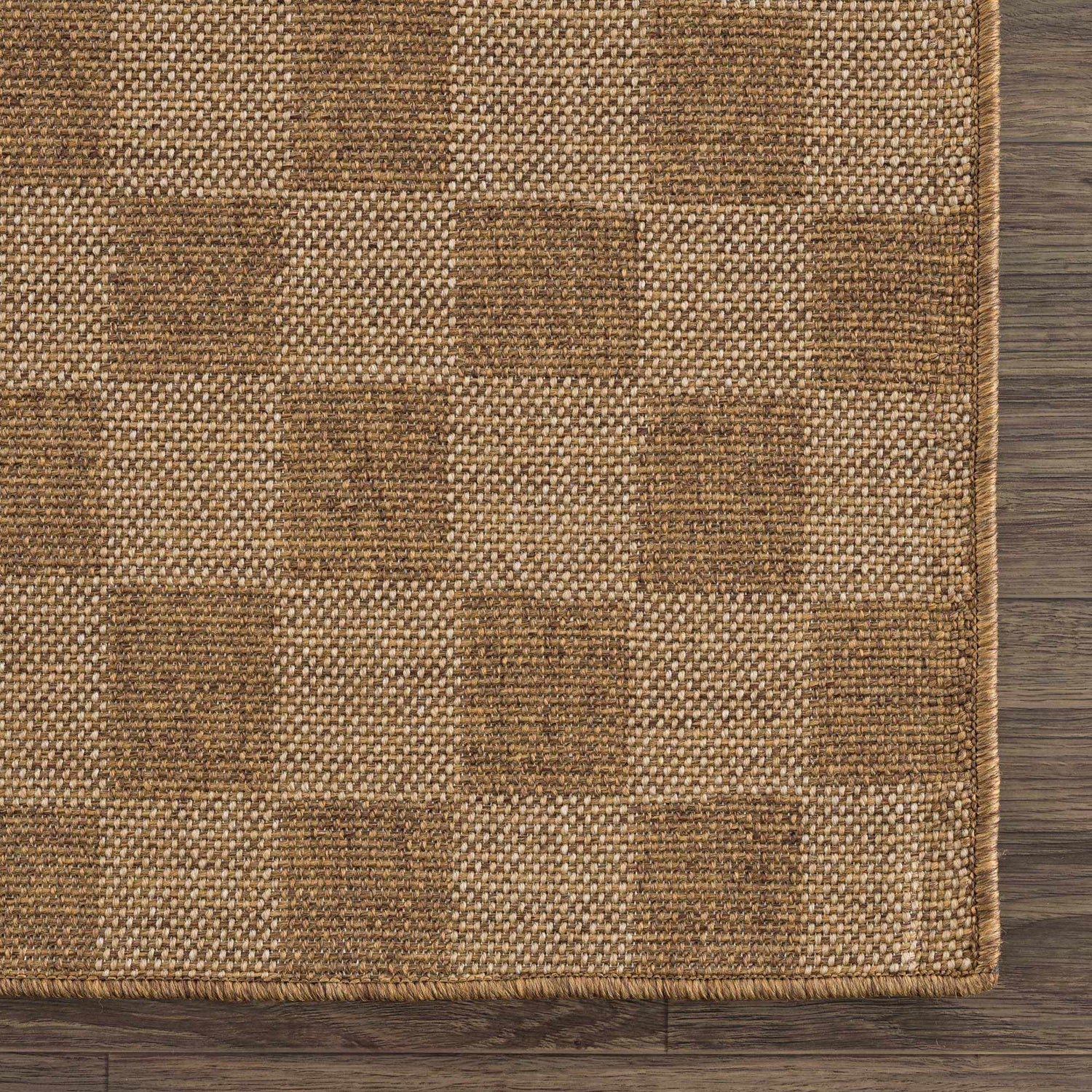Sample Kuval Checkered Brown Rug