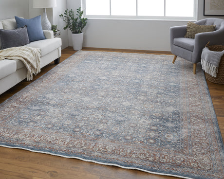 Feizy Marquette Transitional Oriental - Blue/Red Area Rug