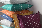Abertridwr Turquoise Polka Dot Throw Pillow - Clearance