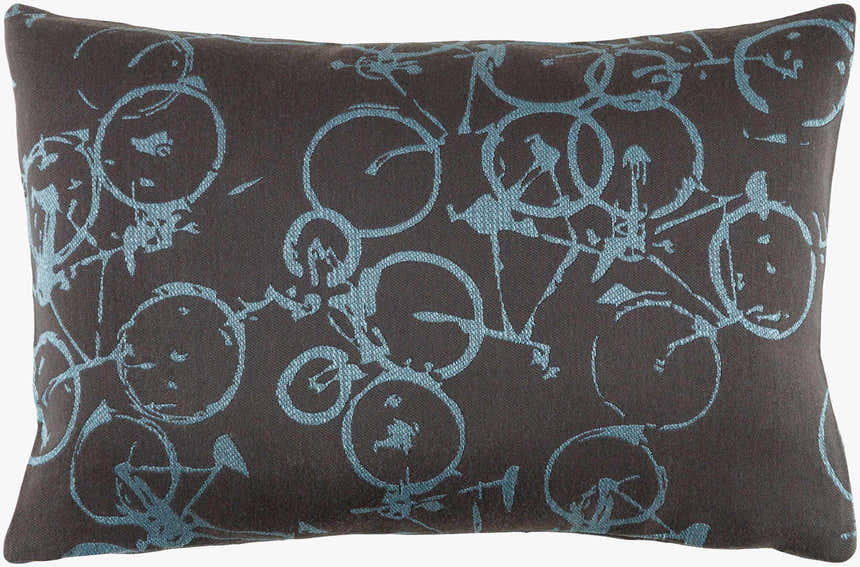 Landisburg Blue Bicycle Pattern Throw Pillow - Clearance