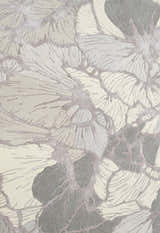 Petals Modern Gray Hand Tufted 5x7 Wool Area Rug