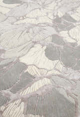 Petals Modern Gray Hand Tufted 5x7 Wool Area Rug