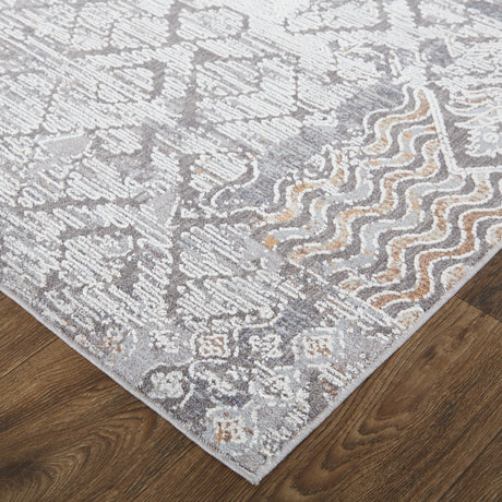 Feizy Francisco Transitional Abstract - Ivory/Gray Area Rug