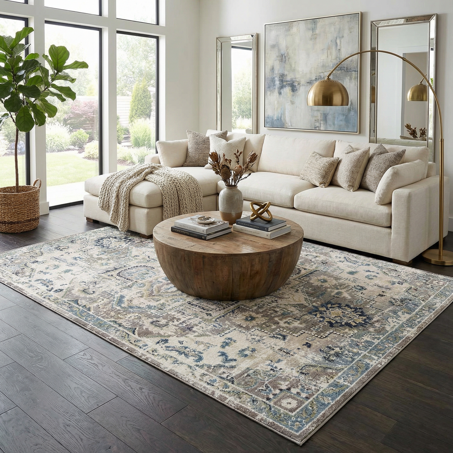 Cabacungan Gray & Blue Washable Area Rug – Boutique Rugs Cabacungan Gray & Blue Washable Area Rug – Boutique Rugs