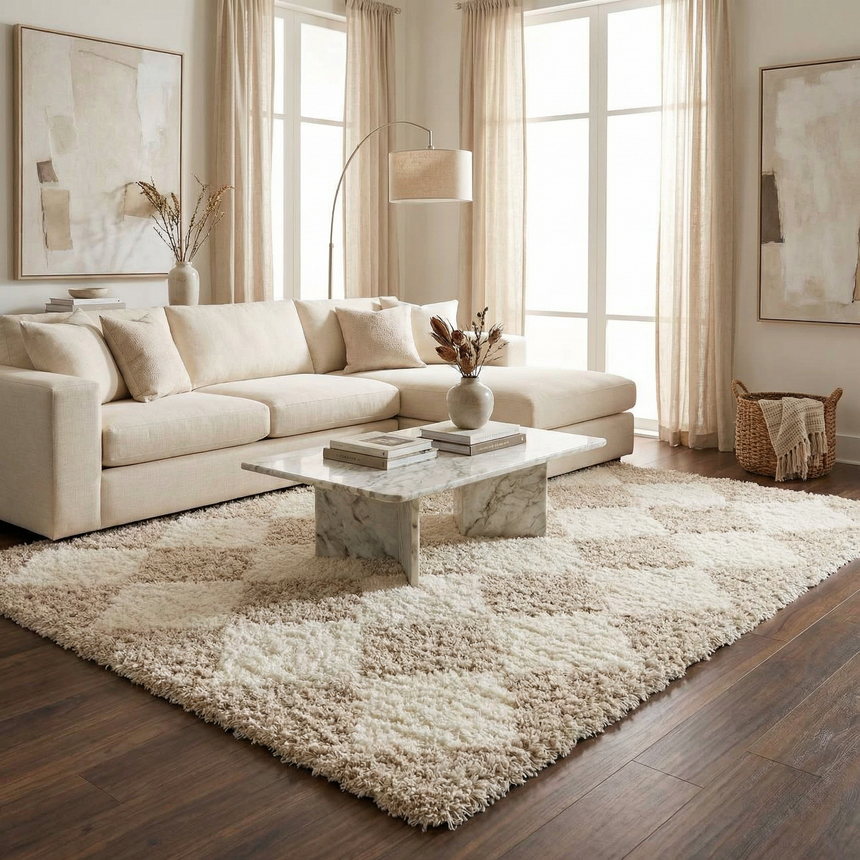 Zahur Cream & Beige Diamond Area Rug - Clearance – Boutique Rugs