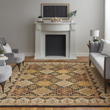 Feizy Wagner Traditional Diamond - Gold/Tan/Black Area Rug