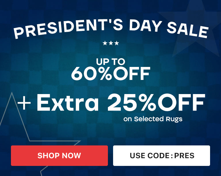 Up to 60% Off + Extra 25% Off on Selected Rugs. Use Code: PRES
