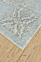 Feizy Katari Transitional Floral & Botanical - Blue/Green/Gray Area Rug - Clearance