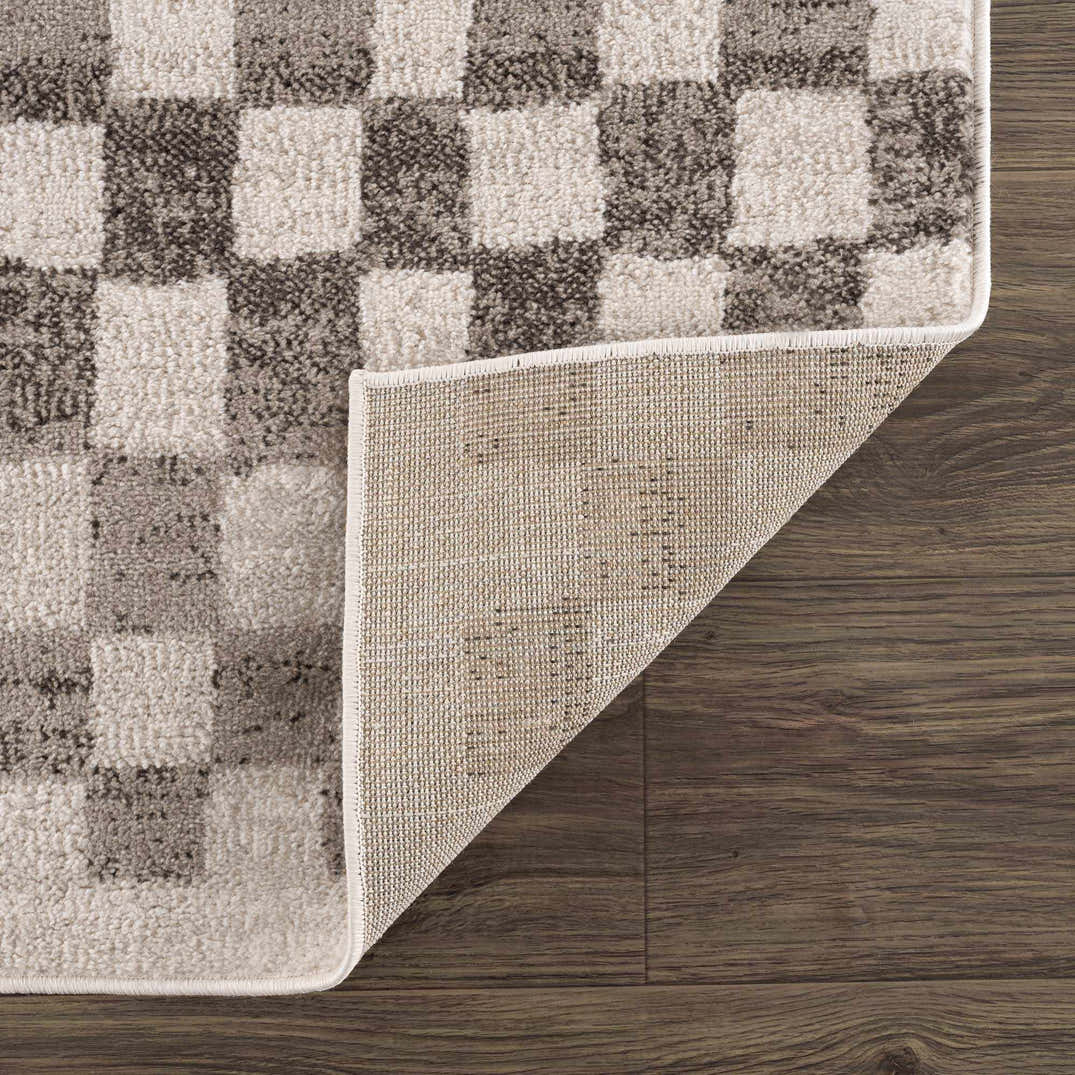 Beige Check Rug Benjy Irregular Checkboard Rug - Beige – Boutique Rugs