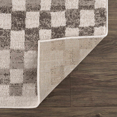 Benjy Irregular Checkboard Rug - Beige