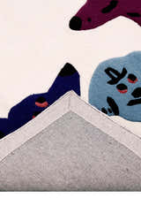 Pup Parade Multicolor Hand Tufted 3x7 Wool Area Rug