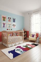 Pup Parade Multicolor Hand Tufted 3x7 Wool Area Rug