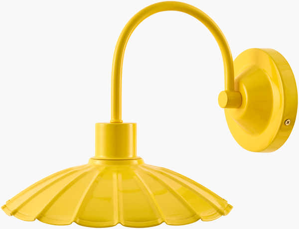 Lemon Yellow Rustic Wall Sconce for hallway or bedroom lighting