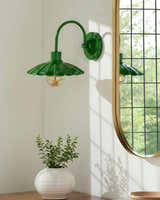 Forest Green Rustic Wall Sconce for hallway or bedroom lighting
