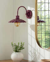 Brick Red Rustic Wall Sconce for hallway or bedroom lighting