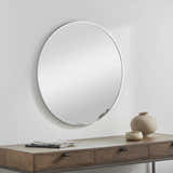 Pontalina Round Silver Gray Mirror