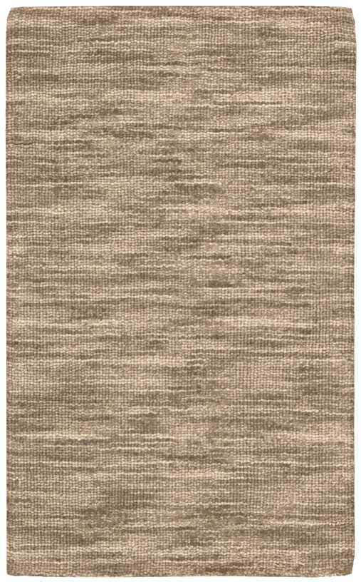 Close-up of the Waverly Grand Suite Stone Indoor Area Rug. Handmade wool rug in a sandstone color with a subtle horizontal texture.