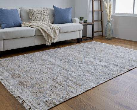 Feizy Beckett Transitional Trellis & Lattice - Tan/Gray/Ivory Area Rug
