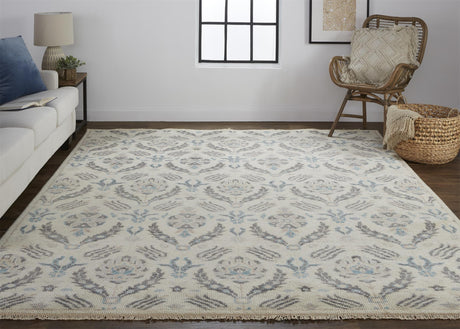 Feizy Beall Traditional Oriental - Ivory/Gray/Blue Area Rug - Clearance