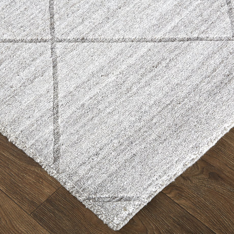 Feizy Redford Transitional Solid - Ivory/Silver Area Rug