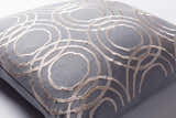 Bodedern Gray Geometric Circles Accent Pillow - Clearance