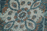 Ready to Ship 10x10 Square Distressed Brown And Gray Hand Knotted Wool Rug