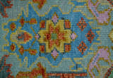 Ready to Ship 2.6x6 Hand Knotted Olive, Rust and Gray Moss Oushak Wool Rug