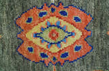 Ready to Ship 7x9 Feet Oushak Olive And Rust Hand Knotted Wool Rug