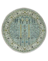 Ready to Ship 8x10, 9x12 Aqua and Ivory Tree Design Hand Knotted Wool Area Rug
