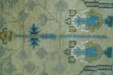 Ready to Ship 9x12 Tree of life Beige and Blue Traditional Hand Knotted Wool Rug