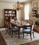 Ready to Ship Aqua and Pink Traditional Oushak Wool Area Rug