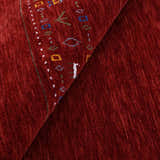 Contemporary Red Hand Loomed Wool Area Rug