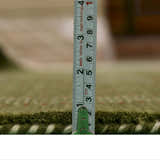 Gabbeh Design Hand Loomed Green Wool Area Rug