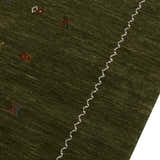 Green Modern Design Hand Loomed Wool Area Rug