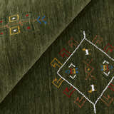 Green Tribal Center Medallion Hand Loomed Wool Area Rug