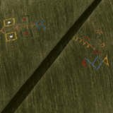 Green Tribal Center Medallion Hand Loomed Wool Area Rug