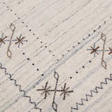 Ivory Gabbeh Border Design Hand Loomed Wool Rug